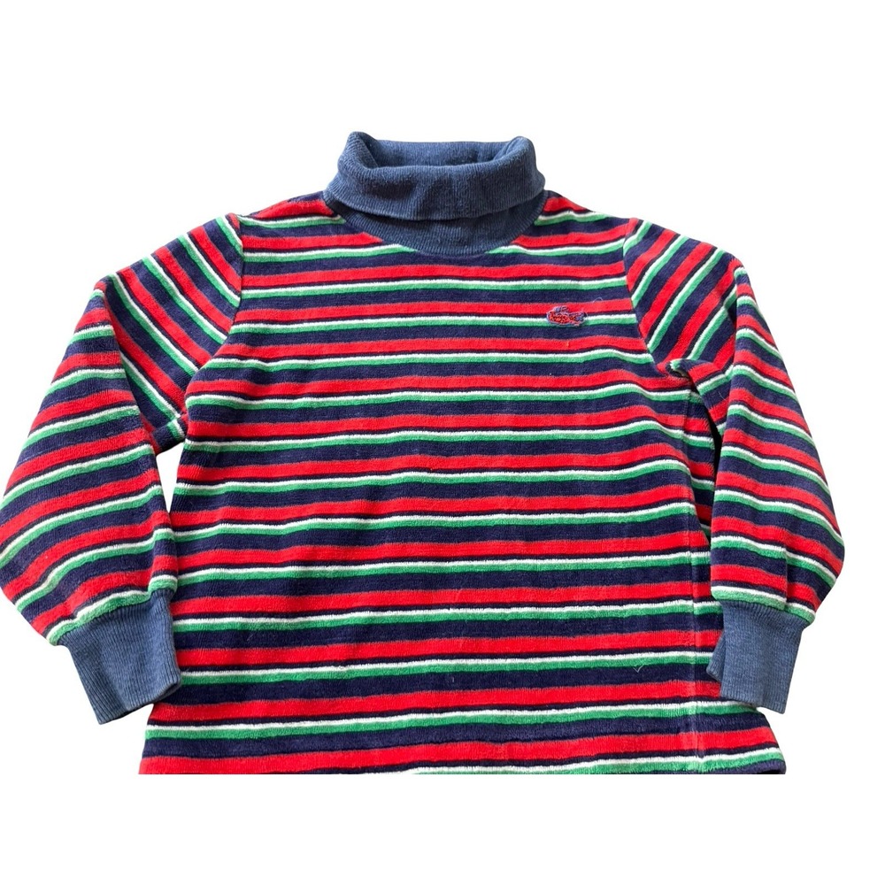 Izod Lacoste 3T Striped Long Sleeve Turtleneck Tee Logo Crocodile
